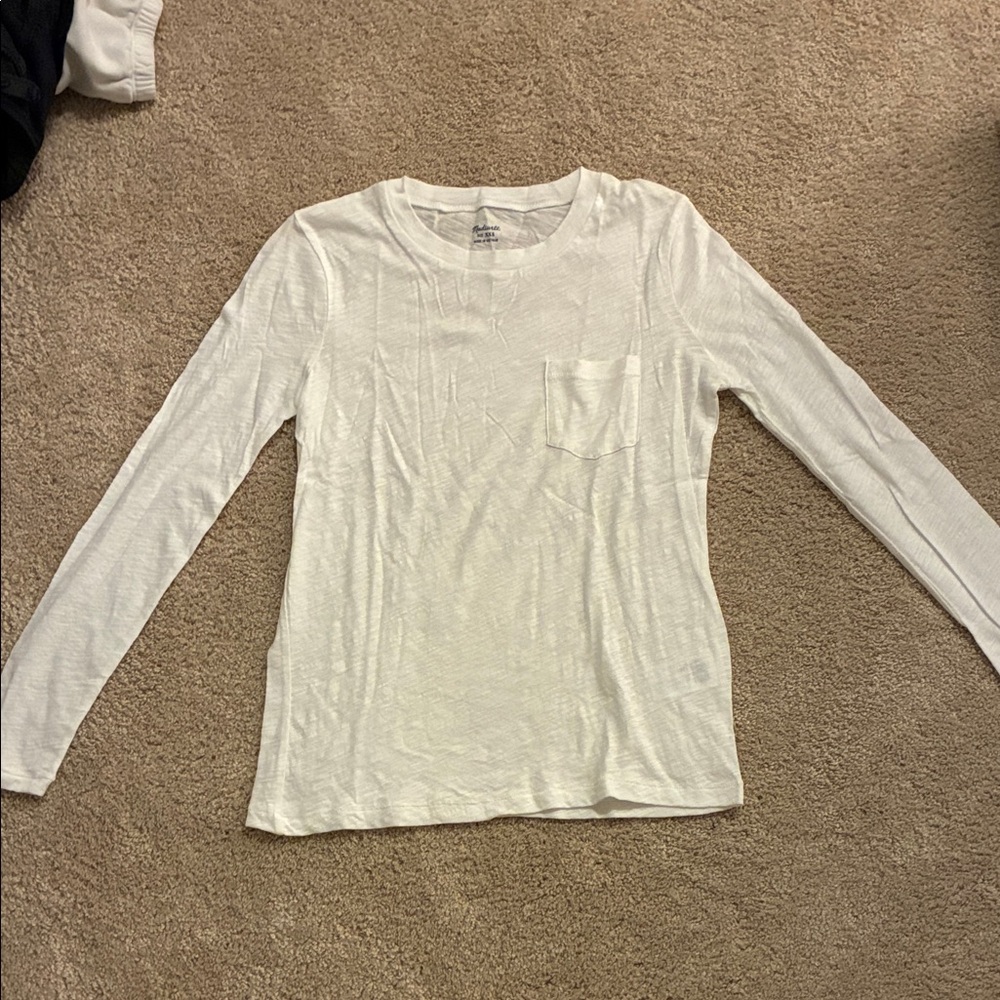 Madewell White Crew Neck Tee